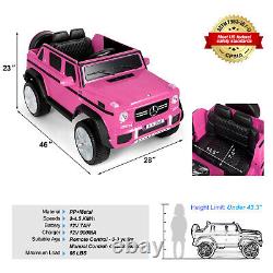 JOYLDIAS Pink Electric 12V Battery Kids Ride on Truck Car Toy Music LED withRemote