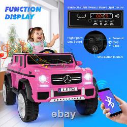 JOYLDIAS Pink Electric 12V Battery Kids Ride on Truck Car Toy Music LED withRemote