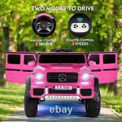 JOYLDIAS Pink Electric 12V Battery Kids Ride on Truck Car Toy Music LED withRemote