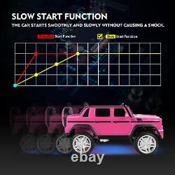 JOYLDIAS Pink Electric 12V Battery Kids Ride on Truck Car Toy Music LED withRemote