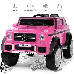 JOYLDIAS Pink Electric 12V Battery Kids Ride on Truck Car Toy Music LED withRemote