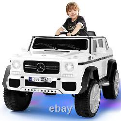 JOYLDIAS White 12V Battery Kids Ride On Car Electric Truck Toy Gift withRemote, MP3