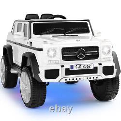 JOYLDIAS White 12V Battery Kids Ride On Car Electric Truck Toy Gift withRemote, MP3