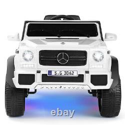 JOYLDIAS White 12V Battery Kids Ride On Car Electric Truck Toy Gift withRemote, MP3