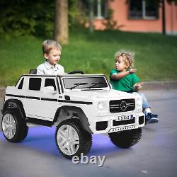 JOYLDIAS White 12V Battery Kids Ride On Car Electric Truck Toy Gift withRemote, MP3