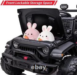 Jeep Licensed 24V Electric Kids Ride on Truck Car Toys Gifts+2 Seat+Remote+Music