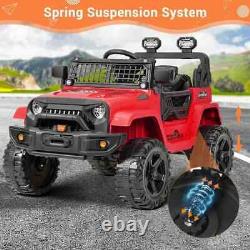 Kids 12V Electric Ride on Truck Toy Car with Remote Control, Spring Suspension