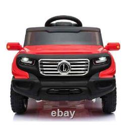 Kids Ride-On Electric Car Toy with Remote Control + Battery Powered Red Truck Jeep