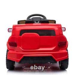 Kids Ride-On Electric Car Toy with Remote Control + Battery Powered Red Truck Jeep