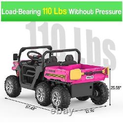 Kids Ride on Car Truck Toys 24V Electric Tractor+Remote Control 2Seater 6 Wheels
