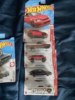 Lot Of 8 Hot Wheels Target Red Edition Silverado-Super Rodger Dodger-ID Cars