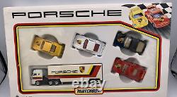 Matchbox Set of Four Porsche Cars and One Porsche Truck Multiple Colors