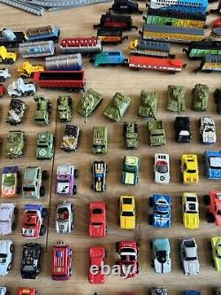 Micro Machines Hotwheel Mix Lot (170+) Rare Military (Tanks) Train Trucking Cars