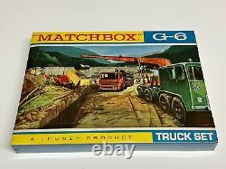 Original 1968 MATCHBOX GIFT SET G-6 TRUCK SET with Original Cellophane MINTY