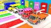 Parking Color Cartoon With Trucks And Cars Water Slide Colors For Kids Nursery Rhymes For Children