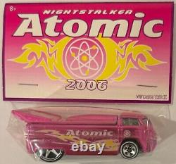 Pink VW DRAG TRUCK Hot Wheels 2006 Nightstalker ATOMIC Series 50/50 RARE