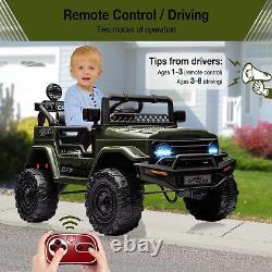 Power Wheels 12V Battery Kids Ride On Car Truck Toy+Remote Control Jeep Licensed