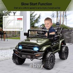 Power Wheels 12V Battery Kids Ride On Car Truck Toy+Remote Control Jeep Licensed