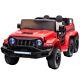 Red Kids Ride On Car 24v 6wd Power Wheels Truck Toy With Remote Control Mp3 Led