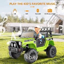 Ride On Truck 12V Battery Powered Kid Electric Car Vehicle Toy +Remote Control#