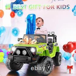 Ride On Truck 12V Battery Powered Kid Electric Car Vehicle Toy +Remote Control#