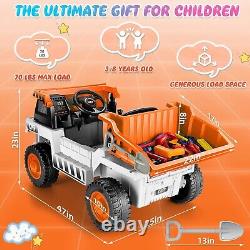 Ride on Car 12V Electric Car for Kids Ride on Dump Truck with Electric Dump Bed