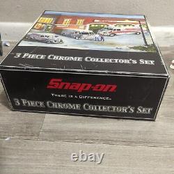 Snap On 3 Piece Die Cast Chrome Collectors Truck Car Toy Set 85th Anniversary