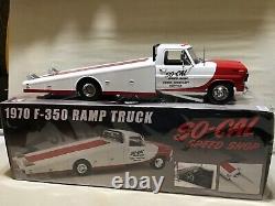 So-cal Speed Shop Ford F-350 Diecast Ramp Truck Car Hauler 1/18 Acme A1801410