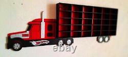 Truck toy car shelf Hot wheels display Wall toy car storage Red and Black