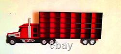 Truck toy car shelf Hot wheels display Wall toy car storage Red and Black