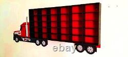 Truck toy car shelf Hot wheels display Wall toy car storage Red and Black