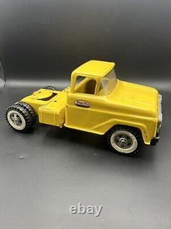 Vintage 1961 Tonka Car Carrier 840 Yellow Truck Pressed Steel Toy with Box